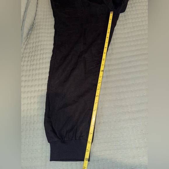 Caslon Women's Linen Jogger Elastic Waist Pull On Pants Black size Medium EUC - Picture 4 of 9